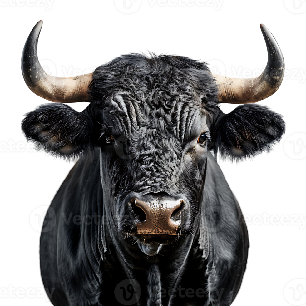 Bull on isolated background png