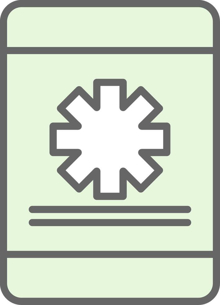M-Health Fillay Icon Design vector