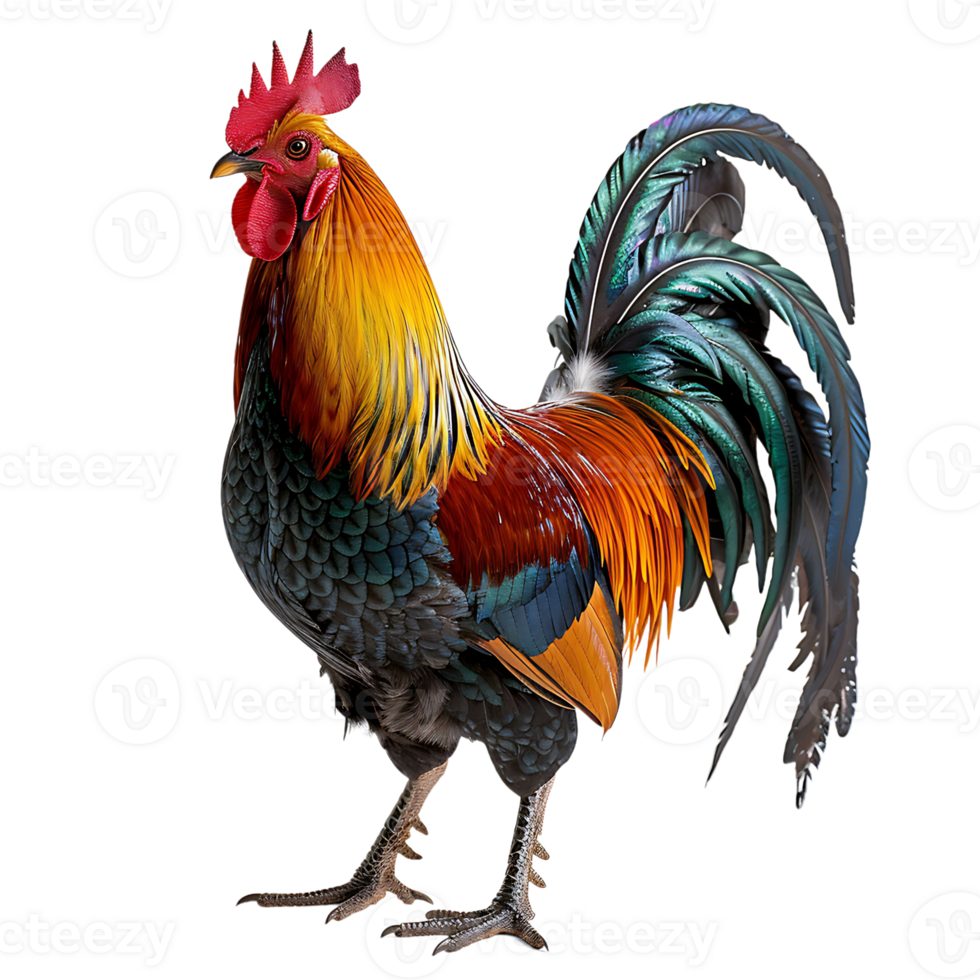 Rooster on isolated background png