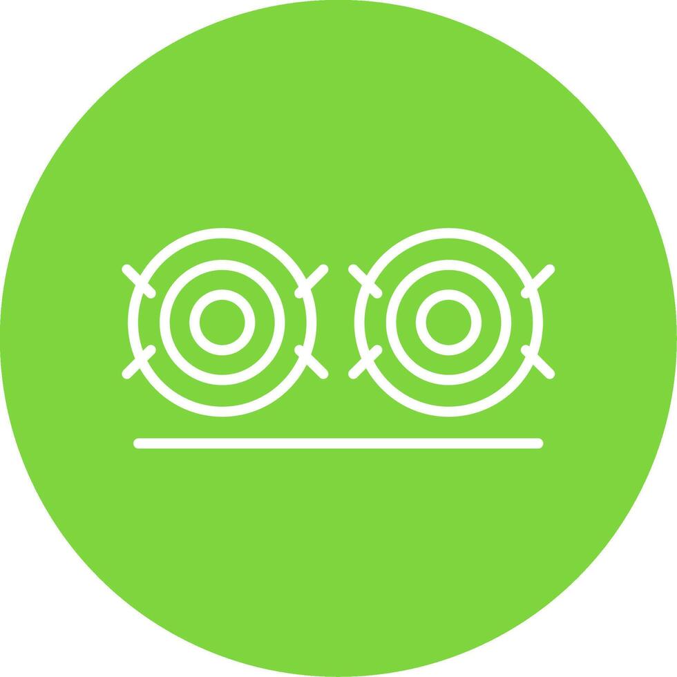 Hay Bale Multi Color Circle Icon vector