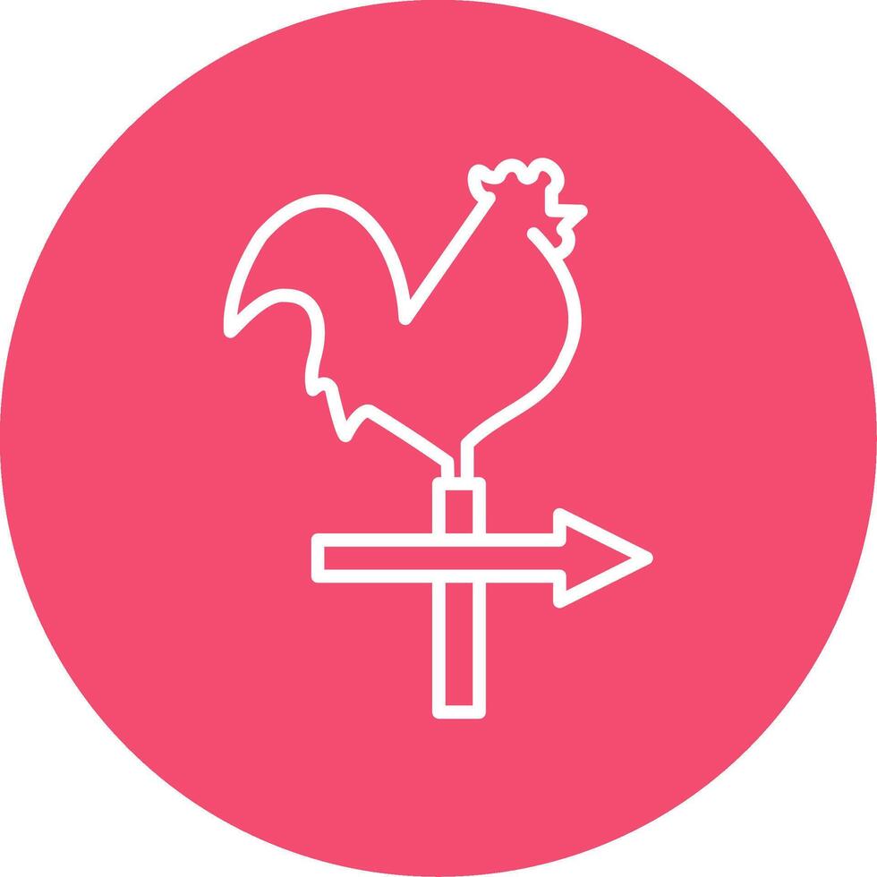 Weather Vane Multi Color Circle Icon vector