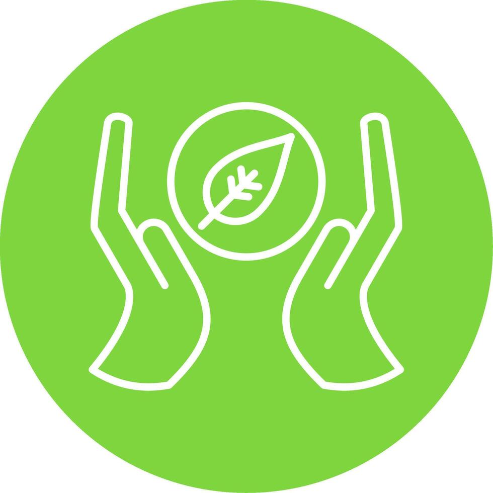 Go Green Multi Color Circle Icon vector