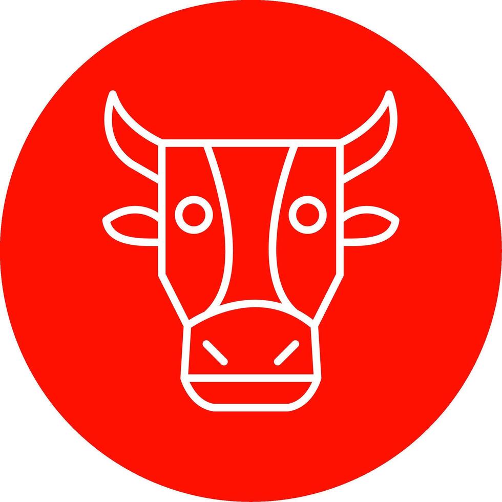 Cow Multi Color Circle Icon vector