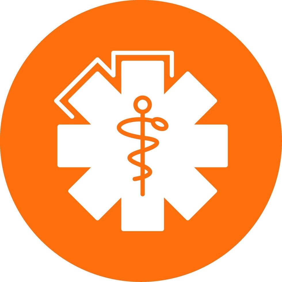Caduceus Multi Color Circle Icon vector
