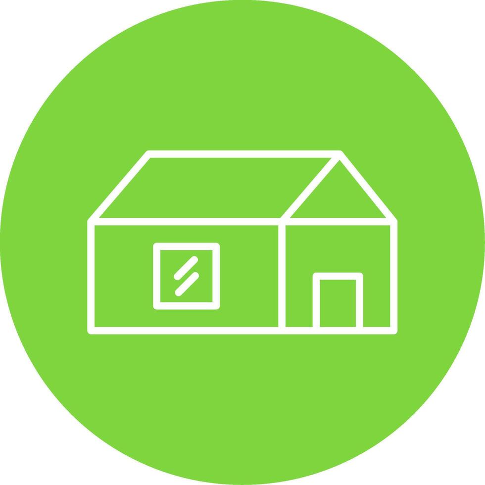 Farm House Multi Color Circle Icon vector