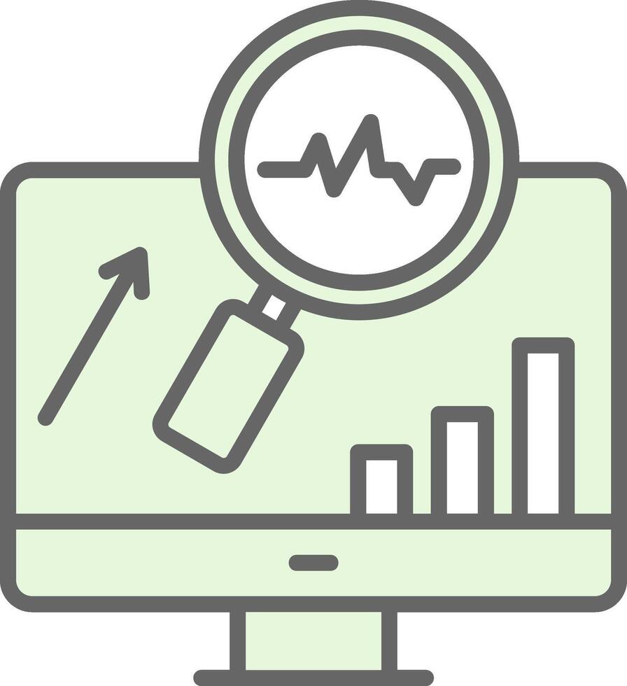 System Monitoring Fillay Icon Design vector