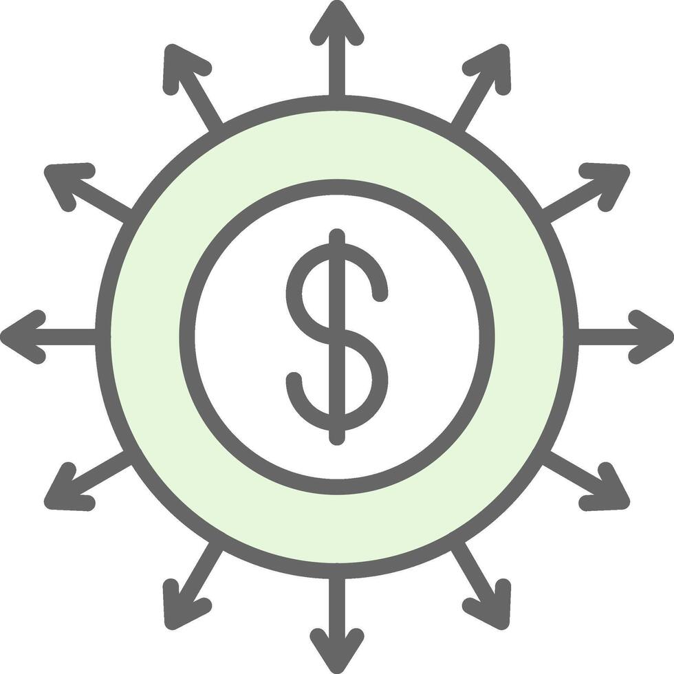 Budget Spending Fillay Icon Design vector
