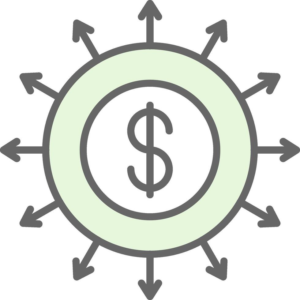 Budget Spending Fillay Icon Design vector