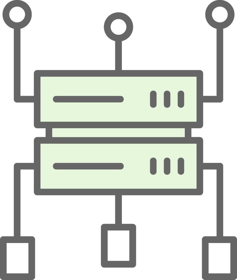 Data Structure Fillay Icon Design vector