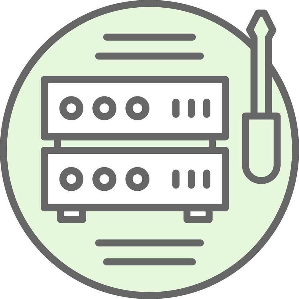 Tech Support Fillay Icon Design vector