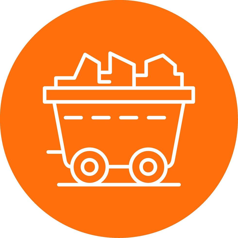 Coal Multi Color Circle Icon vector