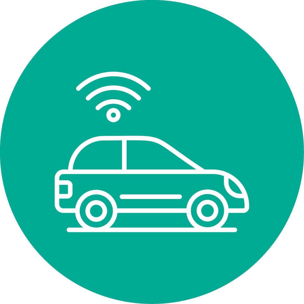 Smart Car Multi Color Circle Icon vector
