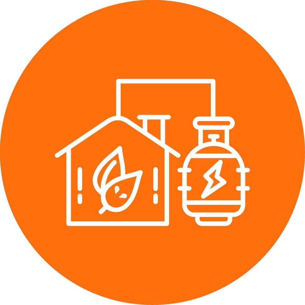 Biogas Energy Multi Color Circle Icon vector
