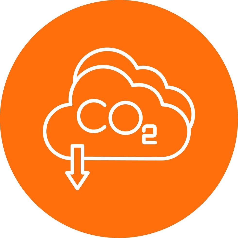 Co2 Multi Color Circle Icon vector