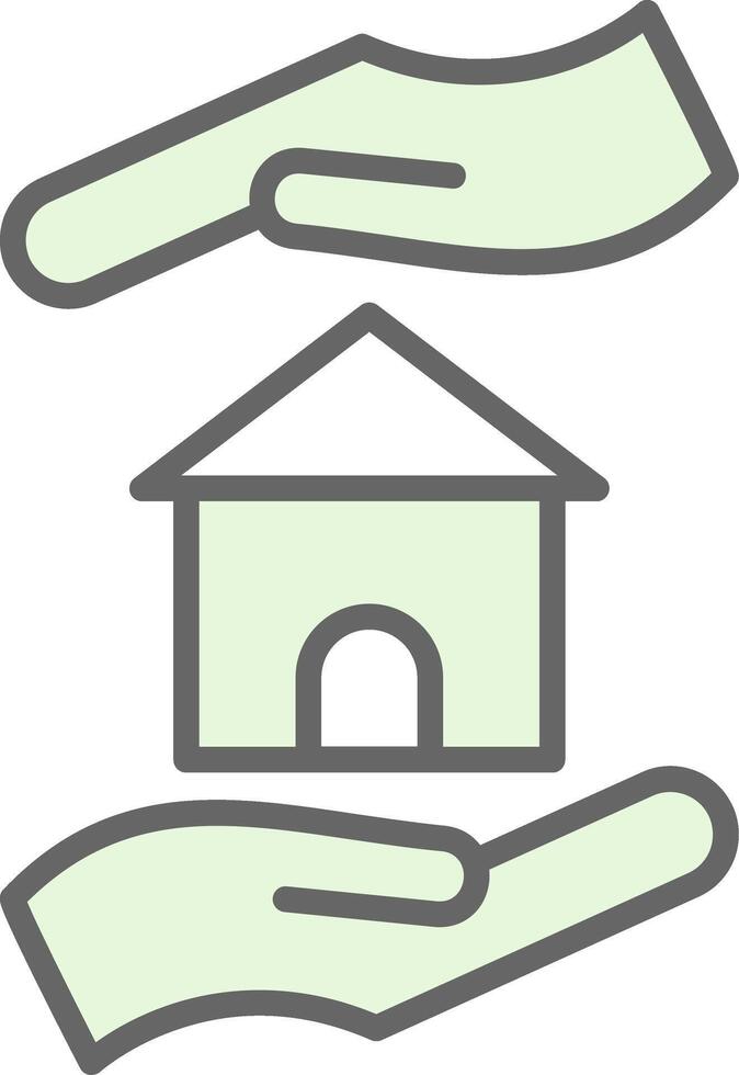 Home Insurance Fillay Icon Design vector