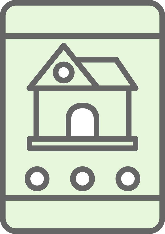 Real Estate App Fillay Icon Design vector