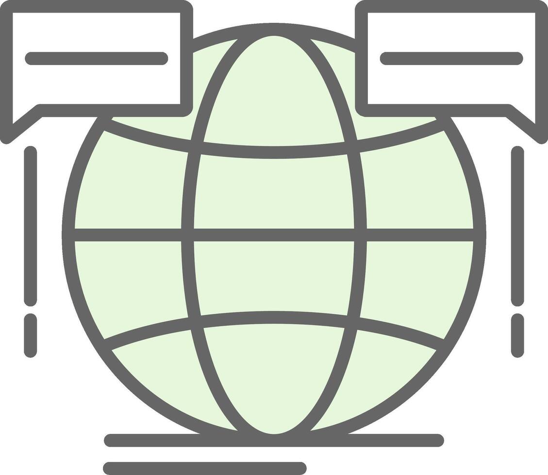 Global Forum Fillay Icon Design vector