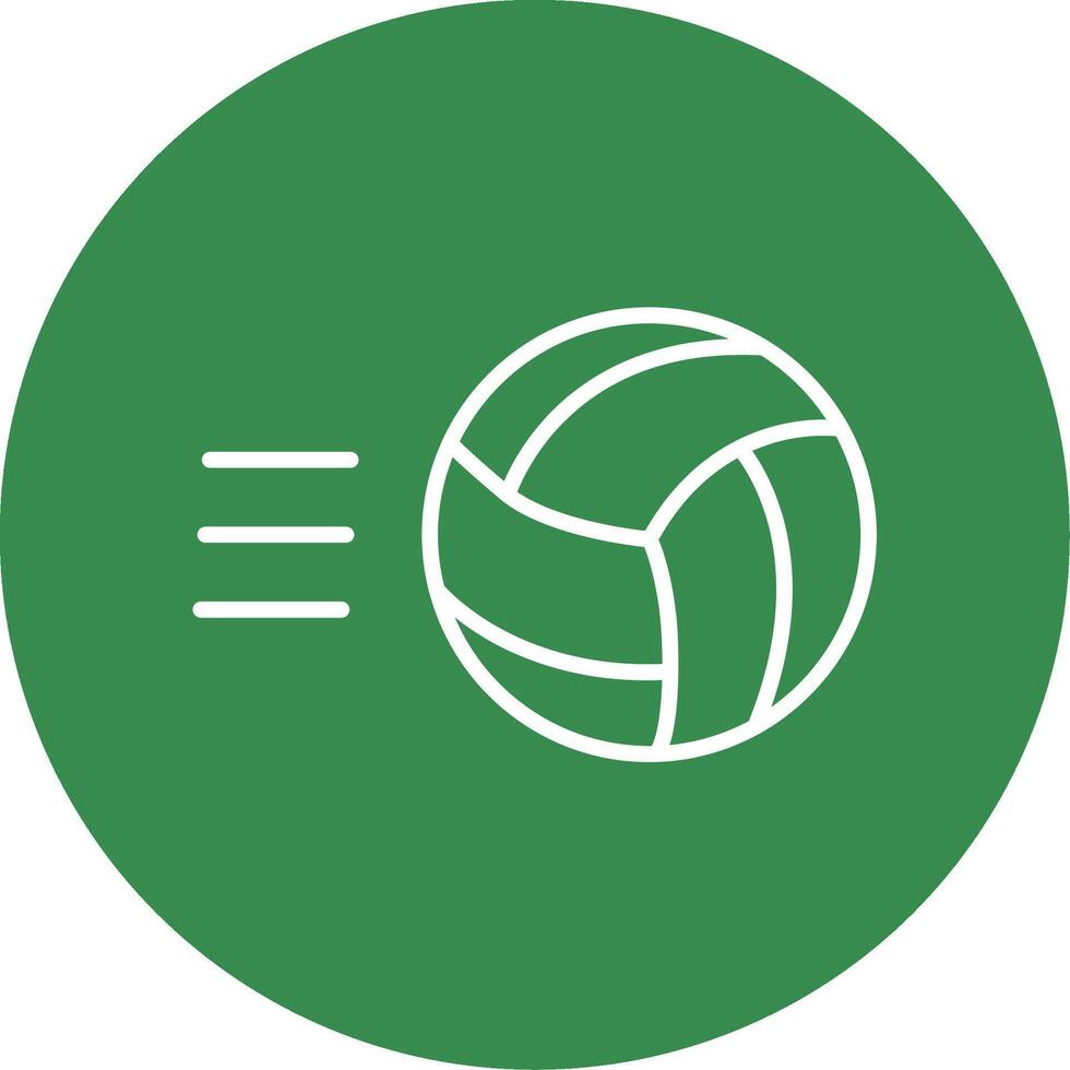 Volley Ball Multi Color Circle Icon vector