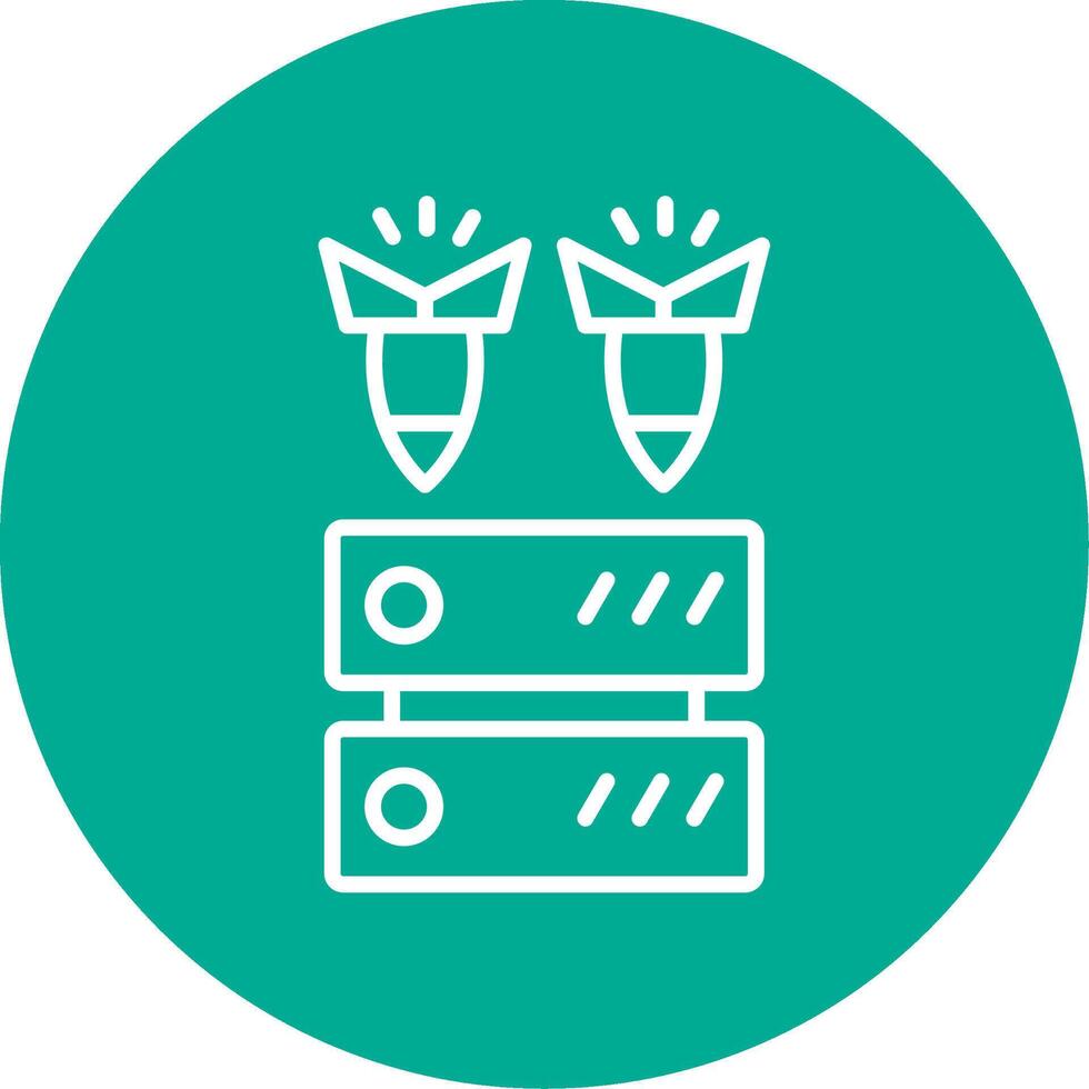 Ddos Multi Color Circle Icon vector