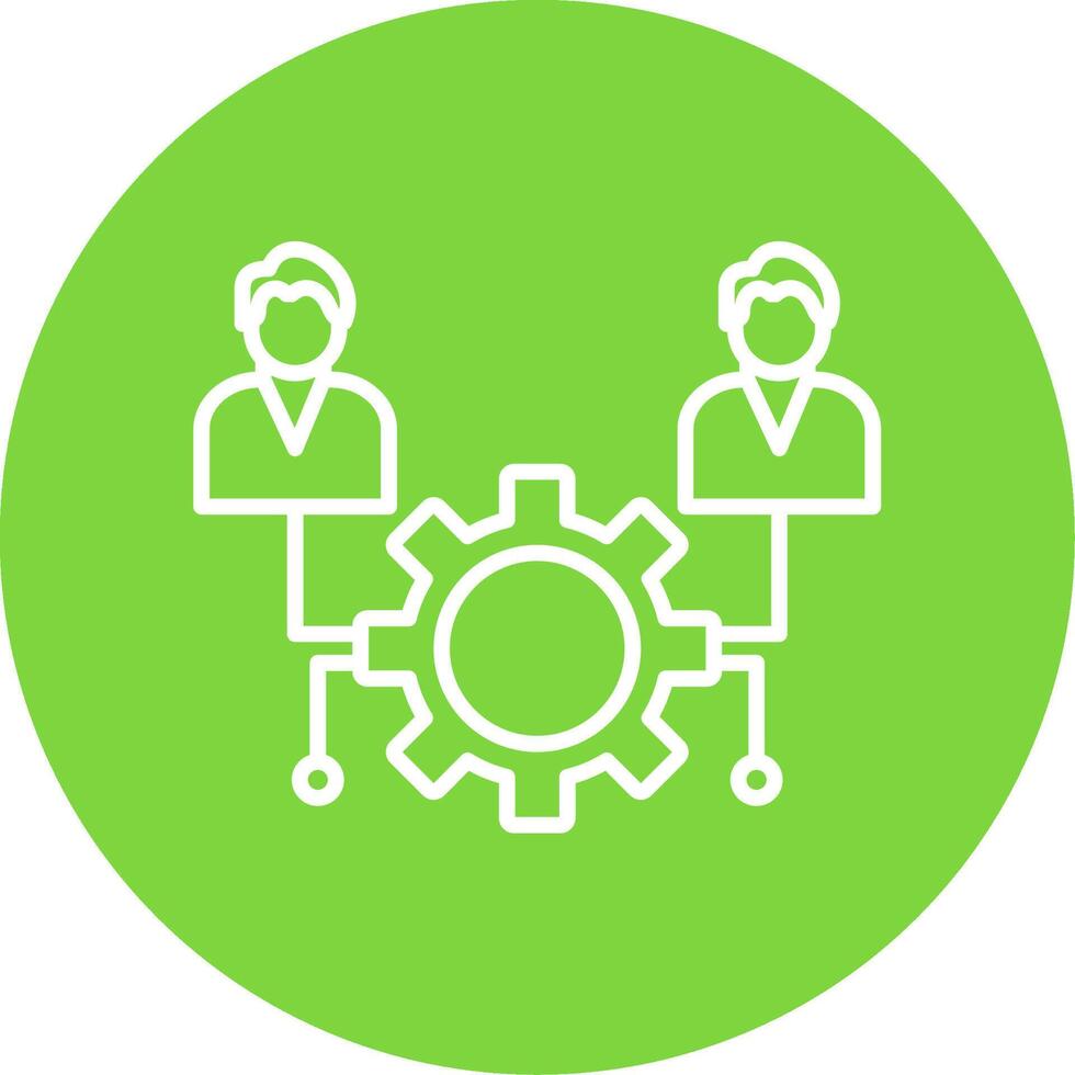 Outsource Management Multi Color Circle Icon vector
