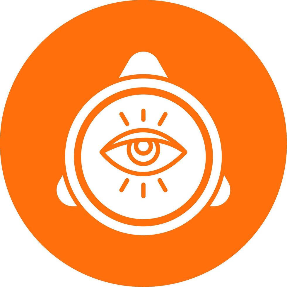 ojo de providencia multi color circulo icono vector