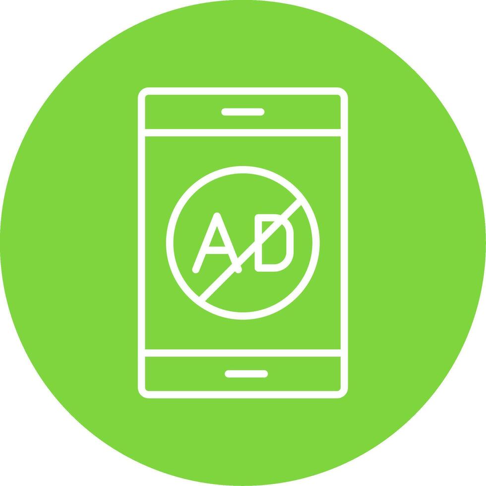 Ad Blocker Multi Color Circle Icon vector