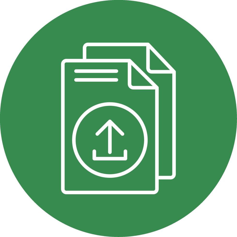 Upload Multi Color Circle Icon vector