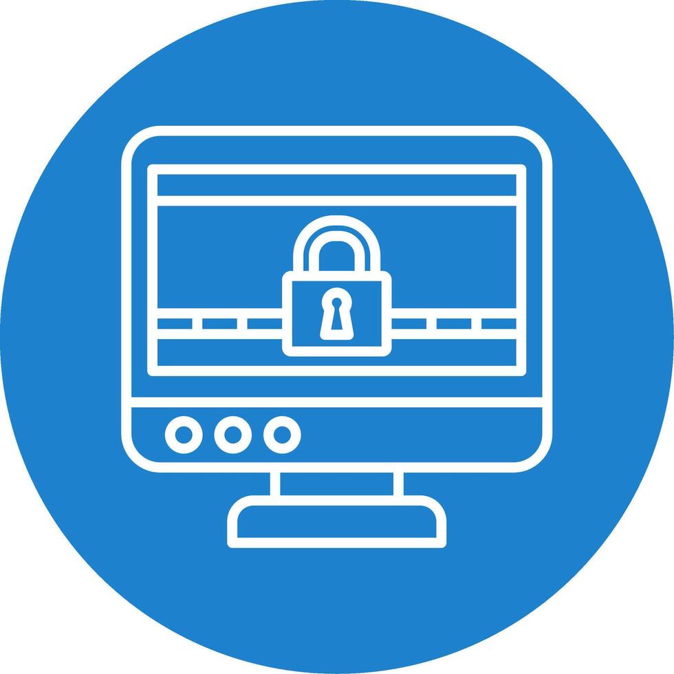 Ransomware Multi Color Circle Icon vector