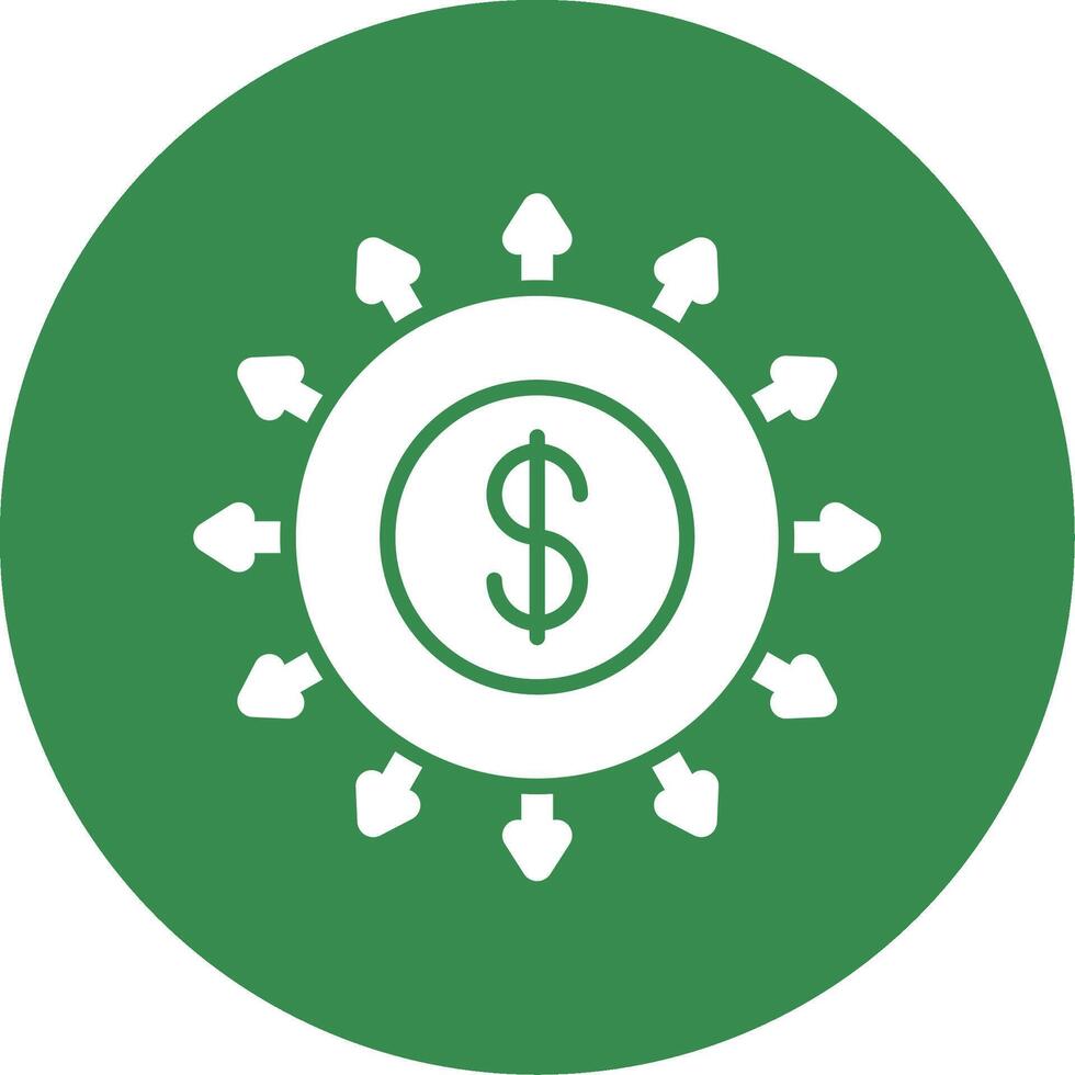 Budget Spending Multi Color Circle Icon vector