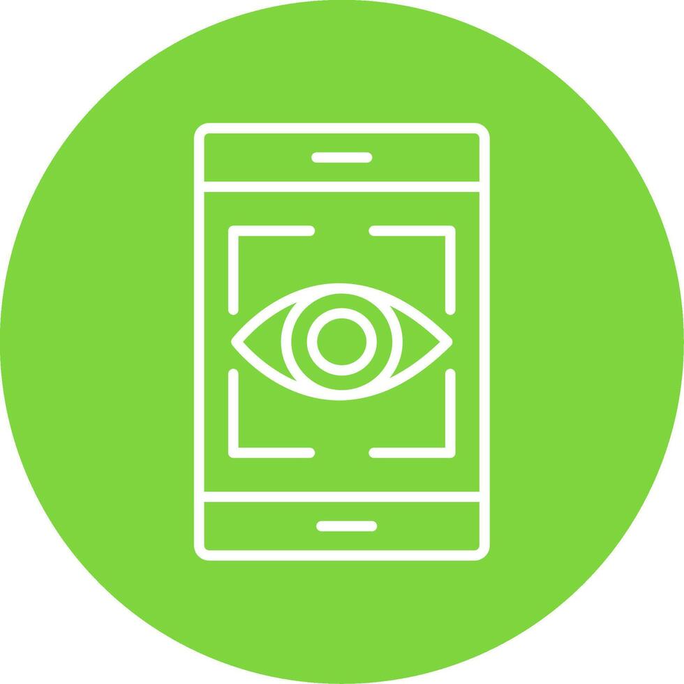 Eye Recognition Multi Color Circle Icon vector