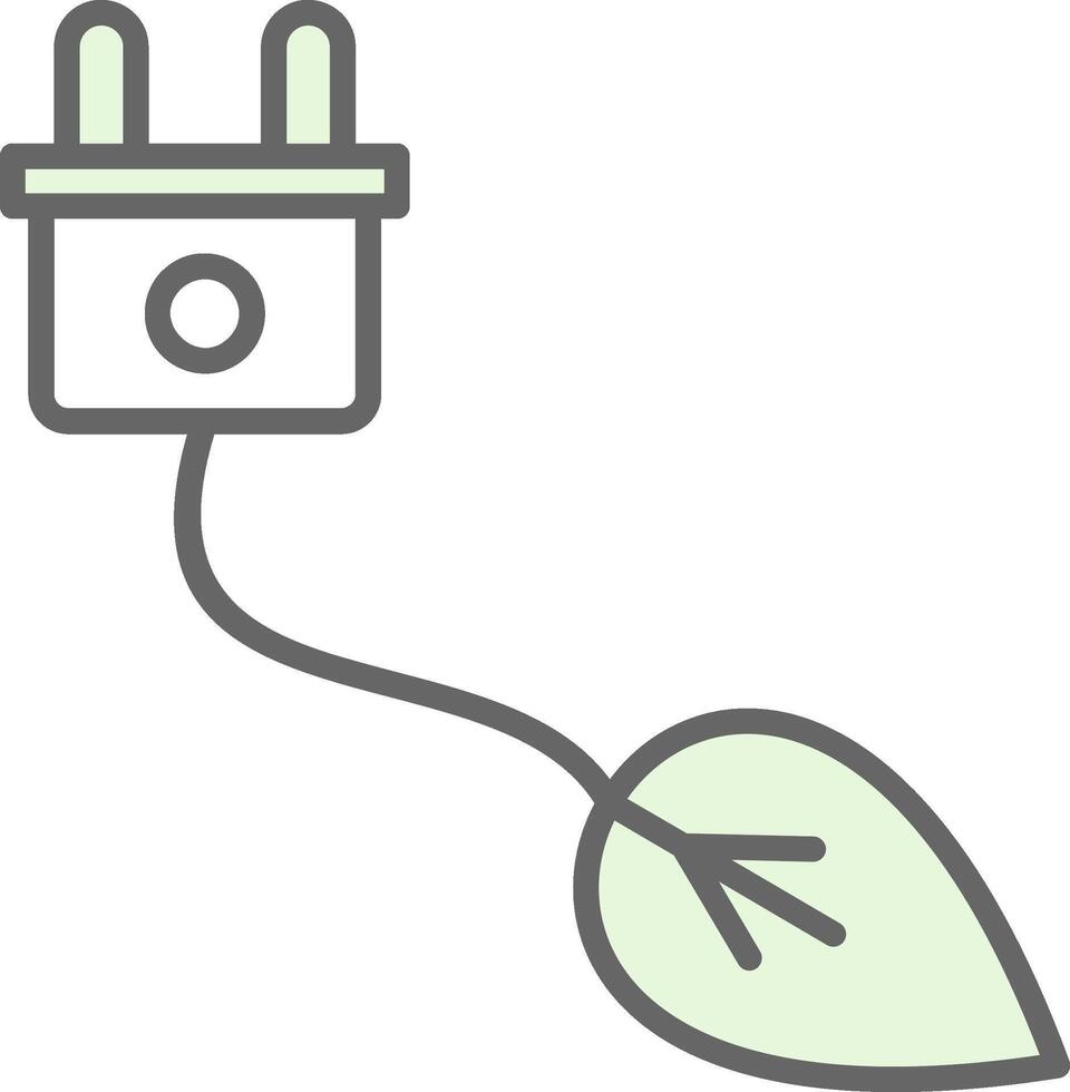 Eco Electricity Fillay Icon Design vector