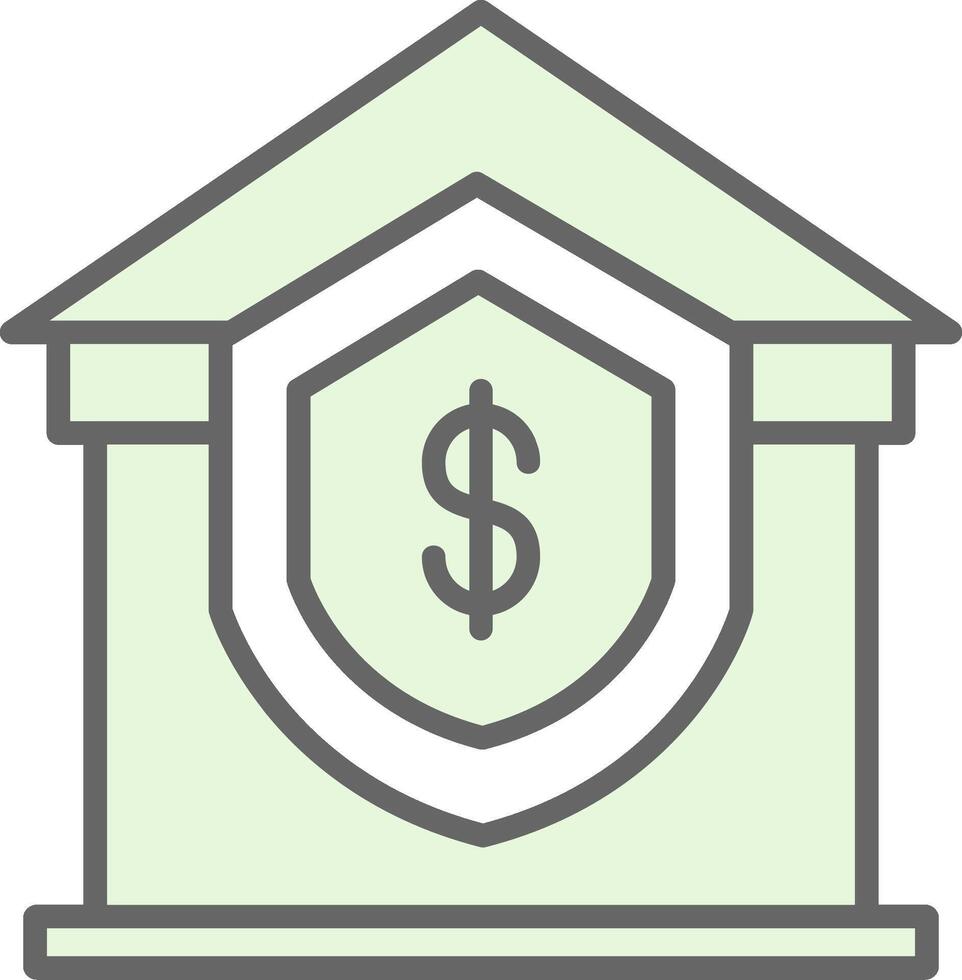 Home Insurance Fillay Icon Design vector