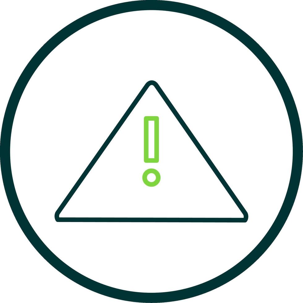Alert Sign Line Circle Icon Design vector
