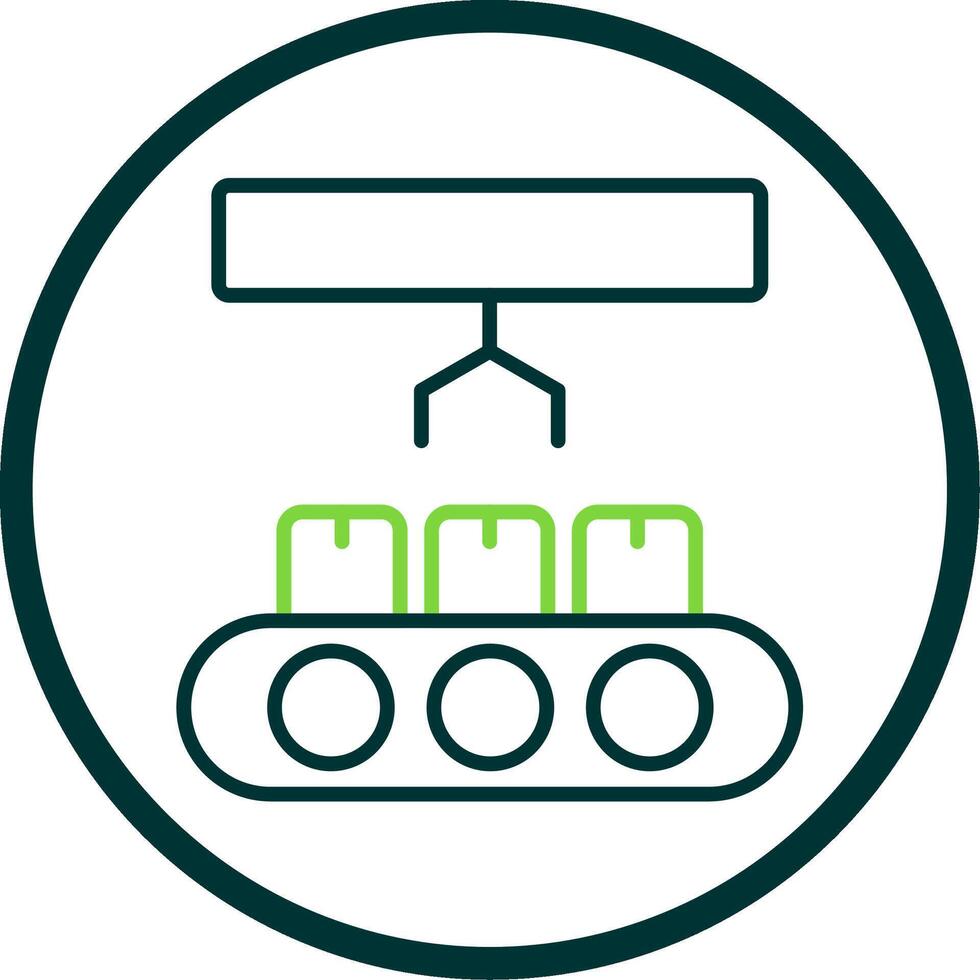 Industry Line Circle Icon Design vector
