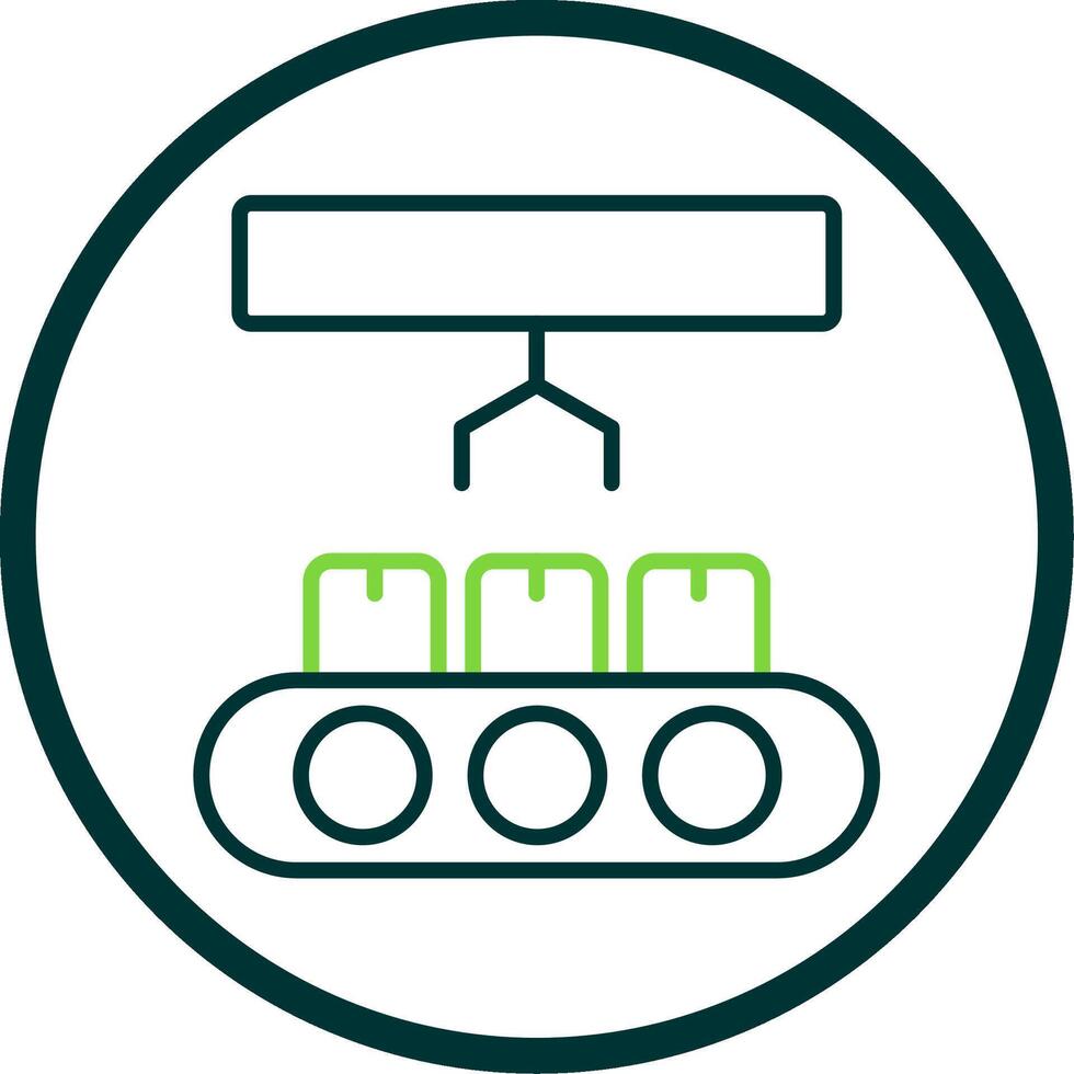 Industry Line Circle Icon Design vector