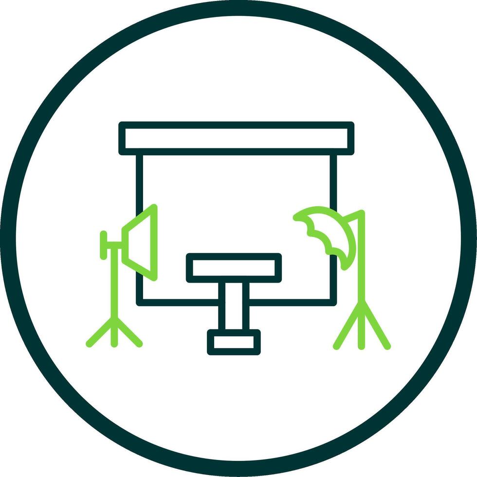 Studio Line Circle Icon Design vector