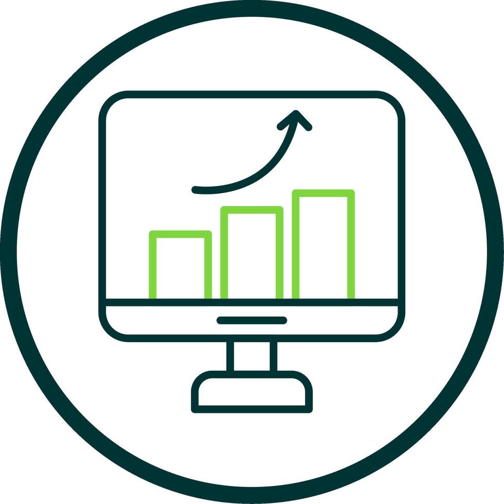 Improvement Line Circle Icon Design vector