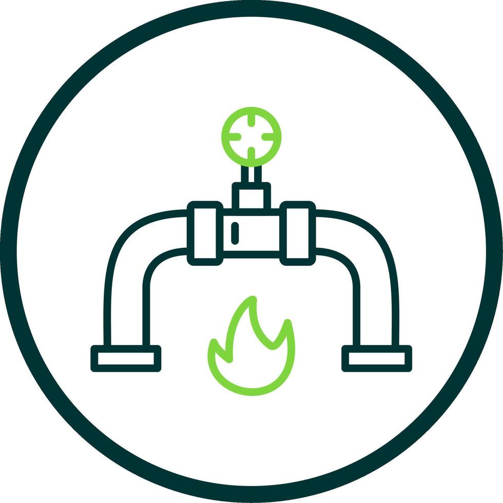 Gas PipeLine Circle Multi Circle Line Circle Icon Design vector