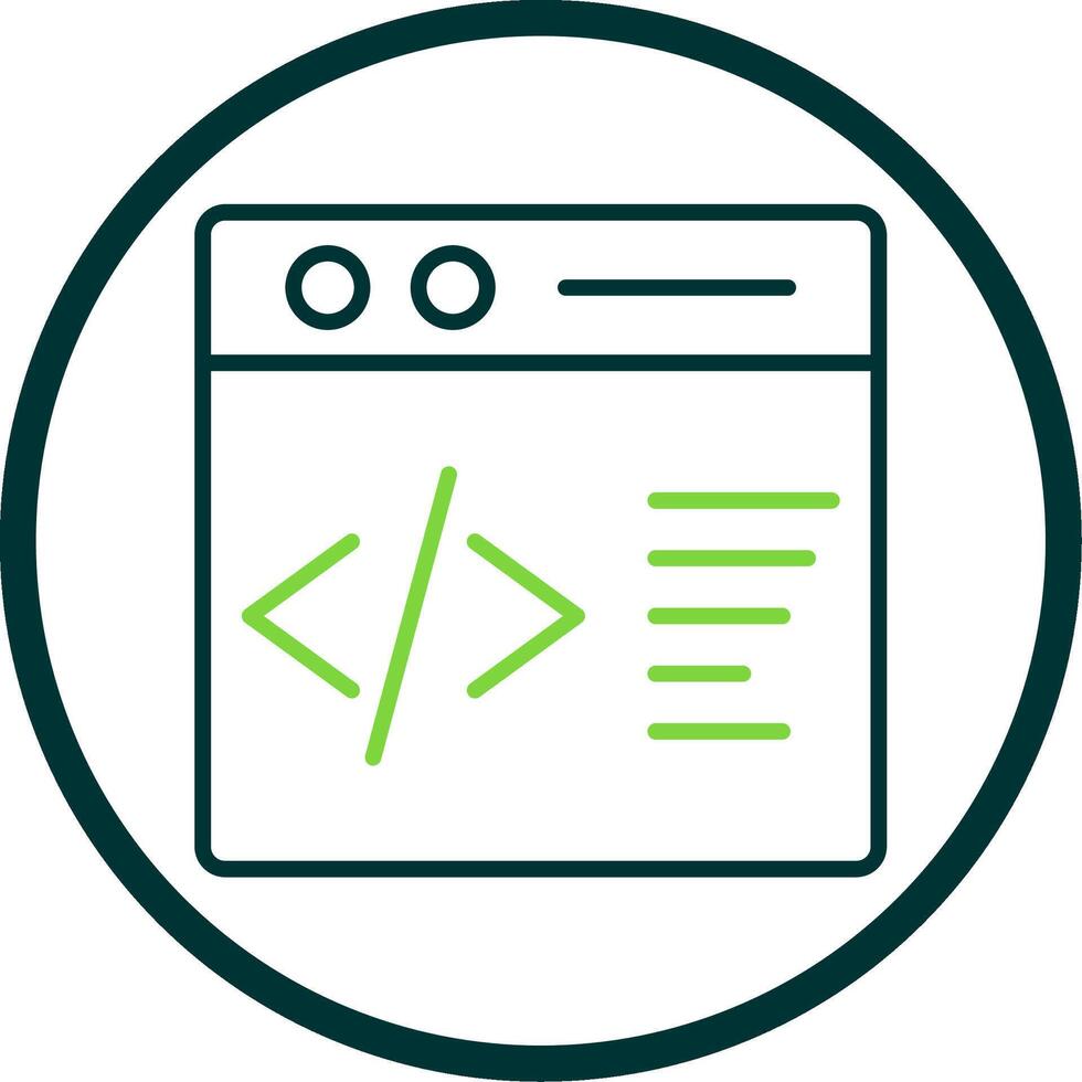Website Codes Line Circle Icon Design vector