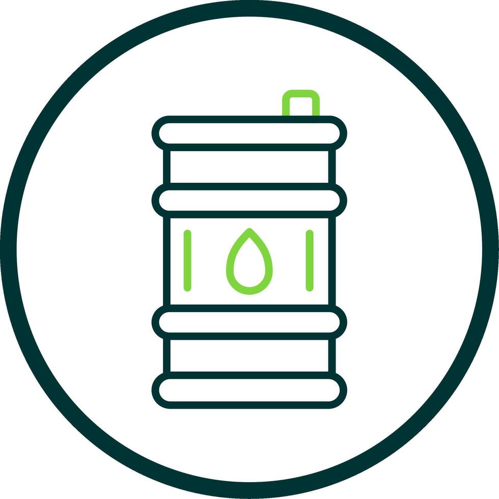 Oil Barrel Line Circle Icon Design vector