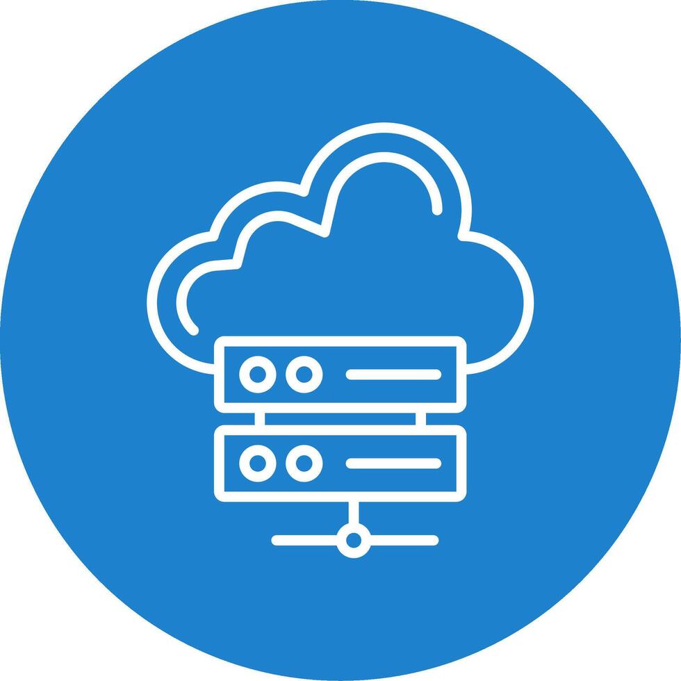 Cloud Storage Multi Color Circle Icon vector
