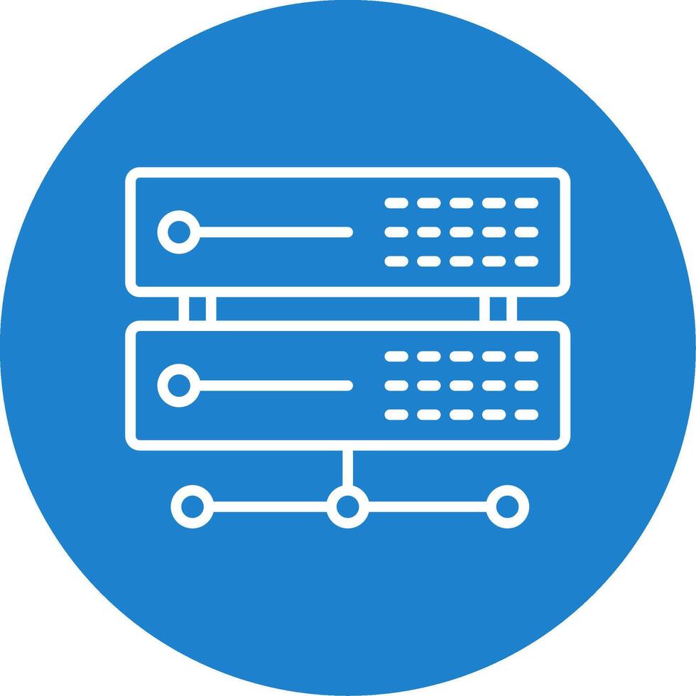 Server Multi Color Circle Icon vector