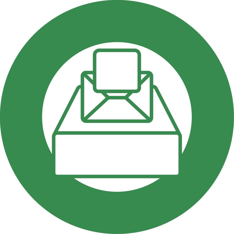 Project Inbox Multi Color Circle Icon vector