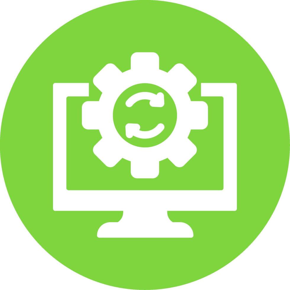 Data Processing Multi Color Circle Icon vector