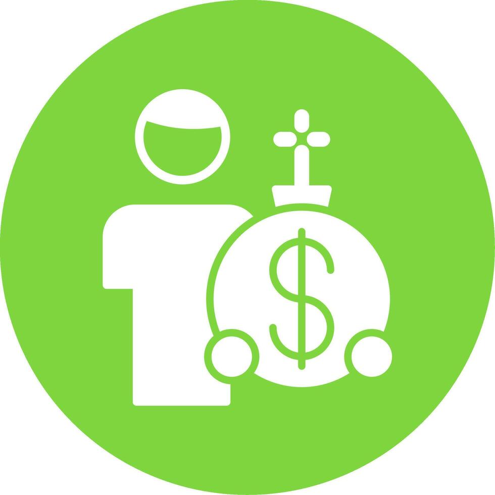 Debt Problems Multi Color Circle Icon vector