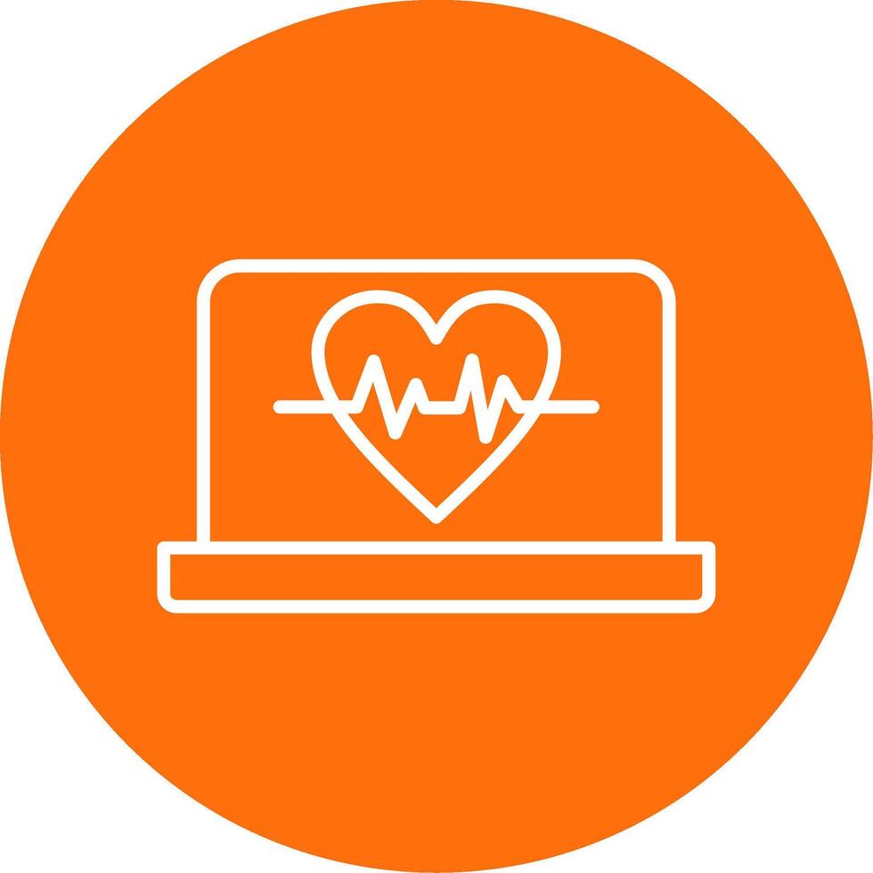 Electrocardiography Multi Color Circle Icon vector