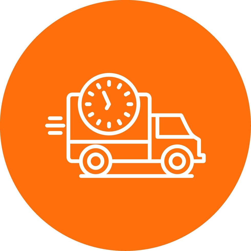 Delivery Time Multi Color Circle Icon vector