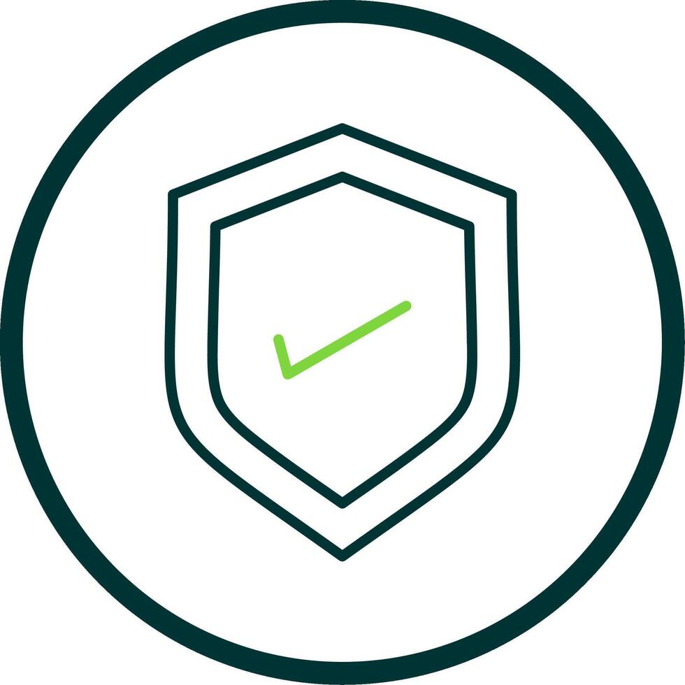 Safety Line Circle Icon Design vector