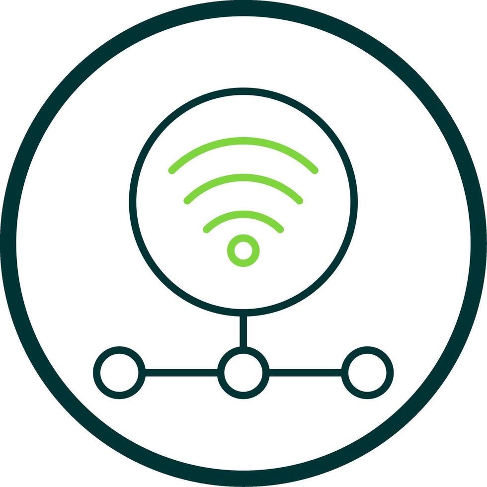 Internet Connection Line Circle Icon Design vector