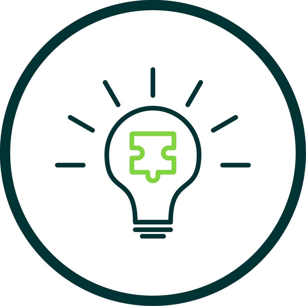 Solution Line Circle Icon Design vector